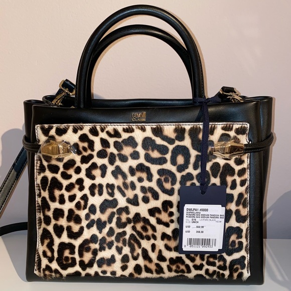 Roberto Cavalli Handbags - NWT Roberto Cavalli Leather/Leopard Fur Bag